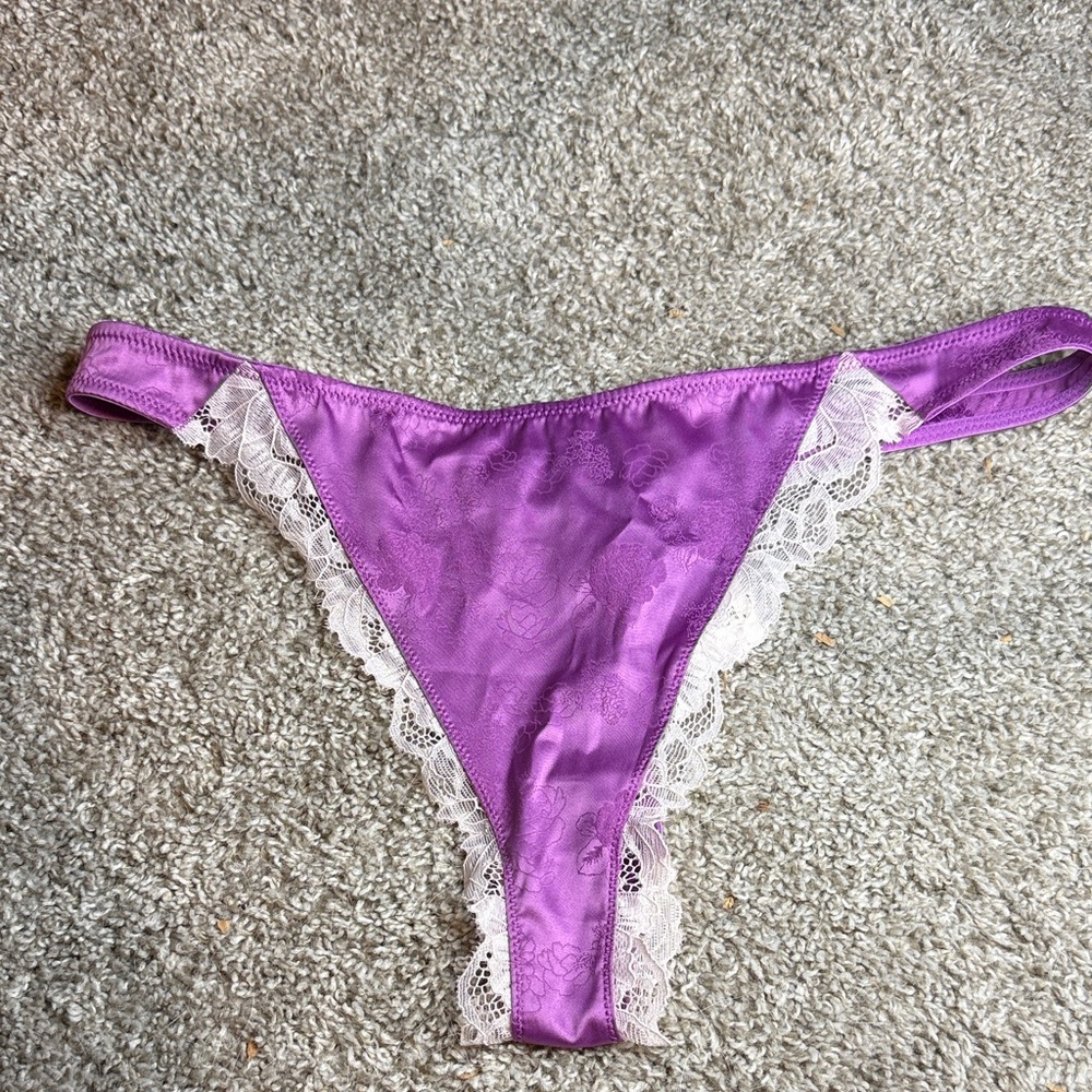 Free People Purple Lace Trim Panties